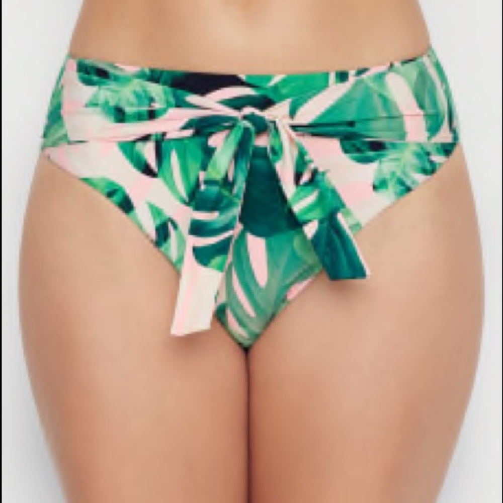 *Almost New* Palm Tree High Waisted Bikini Bottoms